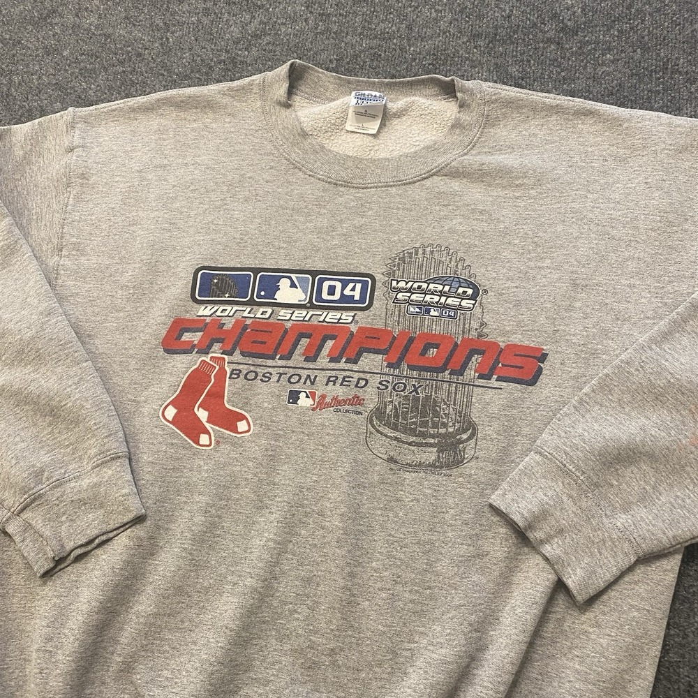 Vintage Y2K Boston Red Sox Crew Neck Pullover Sweatshirt Mens Large World Champs